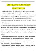 AHIP Final Exam STUDY BUNDLE 2023 - 2024 &lpar;COMPLETE PACKAGE&rpar;&lpar;Verified&rpar;