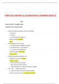 CHEM 120 CHAPTER 5,6,7,8 QUESTIONS & ANSWERS (EXAM 2)