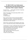NC BLET 2023: Law Enforcement Communication and Information Systems Questions With Complete Solutions