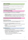 Samenvatting Psychologie - Psychologie &lpar;H000350A&rpar;