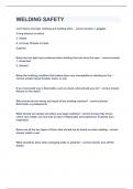 WELDING SAFETY QUIZLET&vert;UPDATED&VERIFIED&vert;100&percnt; SOLVED&vert;GUARANTEED SUCCESS