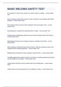 BASIC WELDING SAFETY TEST&vert;UPDATED&VERIFIED&vert;100&percnt; SOLVED&vert;GUARANTEED SUCCESS