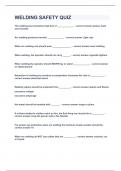 WELDING SAFETY QUIZ&vert;UPDATED&VERIFIED&vert;100&percnt; SOLVED&vert;GUARANTEED SUCCESS
