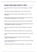 BASIC WELDING SAFETY TEST&period;&vert;UPDATED&VERIFIED&vert;100&percnt; SOLVED&vert;GUARANTEED SUCCESS