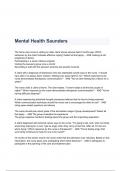 Mental Health Saunders Questions & Answers 2023 ( A+ GRADED 100% VERIFIED)