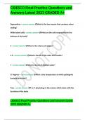 CIDESCO Final Practice Questions and Answers Latest 2023 GRADED A&plus;