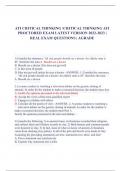   ATI CRITICAL THINKING &sol;CRITICAL THINKING ATI  PROCTORED EXAM LATEST VERSION 2022-2023 &vert; REAL EXAM QUESTIONS &vert; AGRADE   