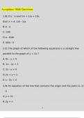 Accuplacer Math Questions and Answers 2023 (Verified Answers)