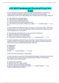 ATI 2019 Fundamental Proctored Exam New  Exam