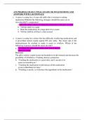 ATI PHARMACOLOGY FINAL EXAMS NR 293 QUESTIONS AND ANSWERS WITH A RATIONALE