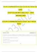 ATI PN COMPREHENSIVE EXIT EXAM 2023 WITH NGN  AND   EXIT EXAM RETAKE 2023   100&percnt; HIGHSCORE