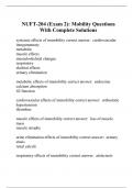NUFT-204 (Exam 2): Mobility Questions With Complete Solutions