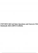  FNP MSN 560 Joel Quiz Questions and Answers With Rationale 2023 (100%Verified)- United States University.