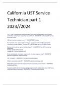 California UST Service  Technician part 1 2023//2024