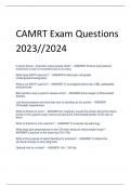 CAMRT Exam Questions 2023//2024