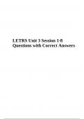 LETRS Unit 3 Session 1-8 Questions with Correct Answers &vert; Latest Update 2023&sol;2024