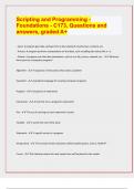 Scripting and Programming - Foundations - C173&comma; Questions and answers&comma; graded A&plus;