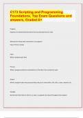 C173 Scripting and Programming Foundations&comma; Top Exam Questions and answers&comma; Graded A&plus;