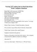 Nursing 247 ending info on final Questions With Complete Solutions