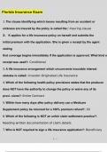 Florida Insurance Exam 2023 Questions and Answers Latest 2023 - 2024 &lpar;Verified Answers&rpar;