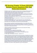 OB Nursing Chapter 15 Exam 2023&sol;2024 Multiple Choice Questions With Well Elaborated Answers