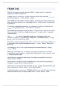 FEMA 700 Questions with complete solution 2023