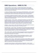 EMS Operations Question and answers rated A&plus; 2023