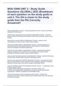 WGU D080 UNIT 2 - Study Guide Questions (GLOBAL) 2023 (Breakdown of each question on the study guide in unit 2. The OA is closer to the study guide than the PA) Correctly Answered!!