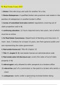 NJ Real Estate Exam 2023 Questions and Answers Latest 2023 - 2024 &lpar;Verified Answers&rpar;