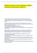 Medical-Surgical&colon; Dermatological verified answers and questions rated A&plus;&period;