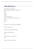 HUN 3226 Exam 1 questions and 100&percnt; correct answers