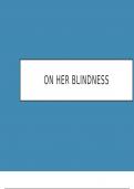 On her blindness analysis