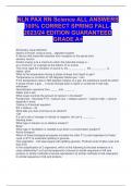 NLN PAX RN Science ALL ANSWERS  100&percnt; CORRECT SPRING FALL2023&sol;24 EDITION GUARANTEED  GRADE A&plus;