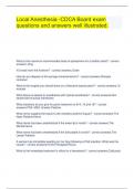 Local Anesthesia -CDCA Board exam questions and answers well illustrated&period;