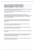 HEALTHCARE OPERATIONS MANAGEMENT C429 -PRE A&vert;UPDATED&VERIFIED&vert;100&percnt; SOLVED&vert;GUARANTEED SUCCESS