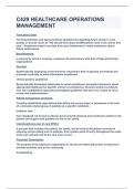 C429 HEALTHCARE OPERATIONS MANAGEMENT TOPIC 2&vert;UPDATED&VERIFIED&vert;100&percnt; SOLVED&vert;GUARANTEED SUCCESS