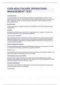 C429 HEALTHCARE OPERATIONS MANAGEMENT TEST&vert;UPDATED&VERIFIED&vert;100&percnt; SOLVED&vert;GUARANTEED SUCCESS