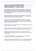 HEALTHCARE OPERATIONS MANAGEMENT C429 GUIDE&vert;UPDATED&VERIFIED&vert;100&percnt; SOLVED&vert;GUARANTEED SUCCESS
