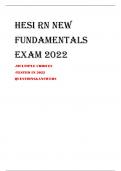 HESI RN NEW  FUNDAMENTALS  EXAM 2022 -MULTIPLE CHOICES -TESTED IN 2022 QUESTIONS&ANSWERS