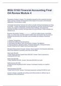  WGU D102 Financial Accounting Final OA Review Module 4