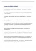 Scrum Certification exam 2023 with 100&percnt; correct answers