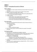 International Trade and Finance Weekly Class Notes