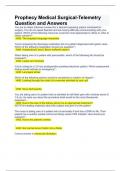 Prophecy medical surgical-telemetry QUESTION AND ANSWERS