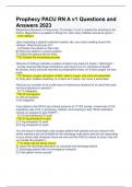 Prophecy PACU RN A v1 Questions and Answers 2023