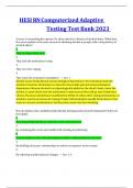 HESI COMPUTERIZED ADAPTIVE TEST &lpar;CAT&rpar; TEST BANKING