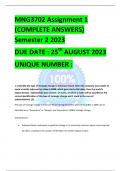 MNG3702 Assignment 1 Semester 2