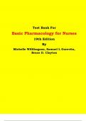 Test Bank - Basic Pharmacology for Nurses  19th Edition By Michelle Willihnganz, Samuel L Gurevitz, Bruce D. Clayton | Chapter 1 – 48, Latest Edition|