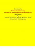 Test Bank - Medical Surgical Nursing  Concepts for Interprofessional Collaborative Care 10th Edition By Donna D Ignatavicius, M Linda Workman, Cherie Rebar, Nicole M Heimgartner | Chapter 1 – 69, Latest Edition|
