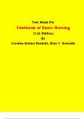 Test Bank - Textbook of Basic Nursing  11th Edition By Caroline Bunker Rosdahl, Mary T. Kowalski | All Chapters, Latest Edition|