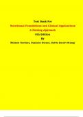 Test Bank - Nutritional Foundations and Clinical Applications  A Nursing Approach  8th Edition By Michele Grodner, Suzanne Dorner, Sylvia Escott-Stump| Chapter 1 – 20, Latest Edition|  